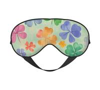 Masque de sommeil pour les yeux Lucky Four LeafClover avec sangle réglable