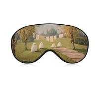 Masque de sommeil pour les yeux - Motif fantômes mignons - Pour homme et femme - Sangle réglable - Pour voyage, yoga, sieste, travail