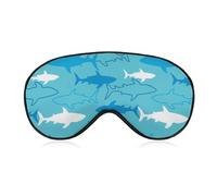 Masque de sommeil pour les yeux motif requins et raies, protection contre la lumière, pour hommes et femmes