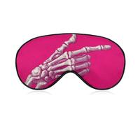Masque de sommeil pour les yeux motif squelette dessin animé Pop Art Masque de sommeil pour homme et femme Sangle réglable pour voyage, yoga, sieste, travail