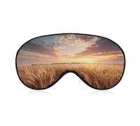 Masque de sommeil pour les yeux - Paysage de rêve - Grand champ de blé doré - Pour homme et femme - Sangle réglable - Pour voyage, yoga, sieste, travail