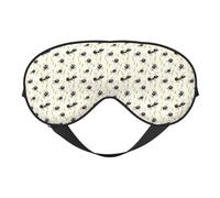 Masque de sommeil pour les yeux pour homme et femme - Boucle réglable - Masque de voyage noir avec motif fourmi - Masque de sommeil confortable pour homme et femme - Bandeau amusant pour jeux de fête