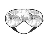 Masque de sommeil pour les yeux pour homme et femme - Chien de berger allemand No.1001 - Masque de voyage doux pour les yeux - Masque de sommeil occultant à boucle réglable pour homme et femme