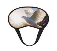 Masque de sommeil pour les yeux pour homme et femme, doux et confortable, masque de sommeil occultant pour voyage, yoga, sieste, travail, colombe blanche volant au soleil