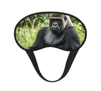 Masque de sommeil pour les yeux pour homme et femme, doux et confortable, masque de sommeil occultant pour voyage, yoga, sieste, travail, gorille dans l'herbe