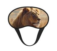 Masque de sommeil pour les yeux pour homme et femme, doux et confortable, pour voyage, yoga, sieste, travail, motif lion de prairie