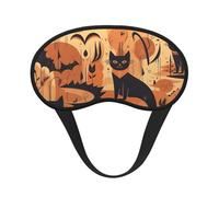 Masque de sommeil pour les yeux pour homme et femme, doux et confortable, pour voyage, yoga, sieste, travail, orange vif cauchemar