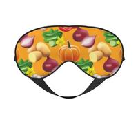 Masque de sommeil pour les yeux pour homme et femme - Masque de voyage doux au concombre, oignon, pomme de terre, masque de sommeil occultant à boucle réglable, masque de sommeil pour homme et femme