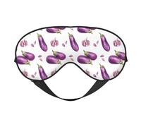 Masque de sommeil pour les yeux pour homme et femme - Masque de voyage doux aubergine à l'ail, masque de sommeil occultant à boucle réglable pour homme et femme, bandeau amusant pour les jeux de fête