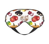 Masque de sommeil pour les yeux pour homme et femme - Masque de voyage doux pour les yeux avec motif de légumes, citrouille, aubergine, masque de sommeil pour homme et femme, masque de sommeil amusant