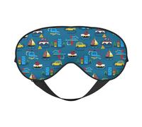 Masque de sommeil pour les yeux pour homme et femme - Masque de voyage doux pour les yeux pour les transports avec bâtiments, masque de sommeil occultant à boucle réglable pour homme et femme, bandeau