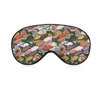 Masque de sommeil pour les yeux Sushi, masques pour les yeux super doux avec sangle réglable, aide au sommeil ultime, bandeau sur les yeux, détendez-vous et soulagez votre fatigue, yeux gonflés