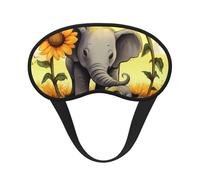 Masque de sommeil pour mère et bébé éléphant tournesols pour dormir sur le côté, masque de nuit pour dormir masque pour les yeux pour femmes et hommes, ombre douce et confortable pour les voyages, la