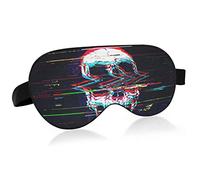 Masque de sommeil Psychedelic Skull Night Eye Shade Cover Soft Comfort Blindfold Blockout Light Sangle réglable pour hommes femmes