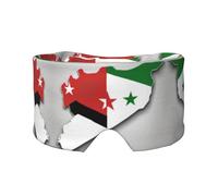Masque de sommeil rafraîchissant avec drapeau de la République arabe syrienne Map04 pour dormir dans l'obscurité totale, masque de sommeil doux, cadeau pour homme et femme