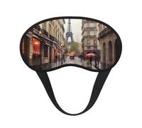 Masque de sommeil Rainy Street à Paris pour dormir sur le côté, masque de nuit bloquant la lumière pour les yeux pour homme et femme, doux et confortable pour les voyages, la sieste