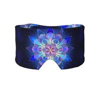 Masque de sommeil rectangulaire avec imprimé mandala - Doux et respirant, idéal pour les voyages, la méditation et une utilisation de nuit