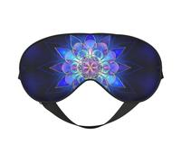 Masque de sommeil rectangulaire mandala confortable pour dormir, masque de sommeil bloquant la lumière avec sangle réglable