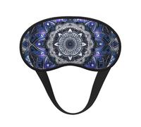Masque de sommeil rectangulaire mandala pour homme et femme - Doux et confortable - Occultant - Pour voyage, yoga, sieste, travail