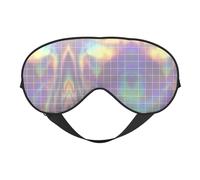 Masque de sommeil réfléchissant carré bloquant la lumière réglable confortable doux couverture des yeux réversible repos nocturne