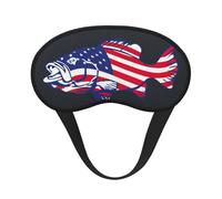 Masque de sommeil réglable avec drapeau américain imprimé patriotique pour dormir, confortable, sans pression et respirant