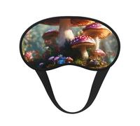 Masque de sommeil réglable avec imprimé champignon sauvage pour dormir, confortable, sans pression et respirant