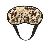 Masque de sommeil réglable avec imprimé chapeau de sorcière pour dormir, confortable, sans pression et respirant