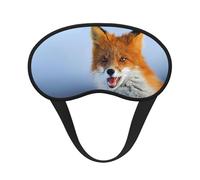 Masque de sommeil réglable avec imprimé renard pour dormir, confortable, sans pression et respirant