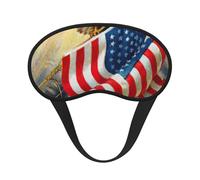 Masque de sommeil réglable avec motif aigle du drapeau américain américain pour dormir, confortable, sans pression et respirant