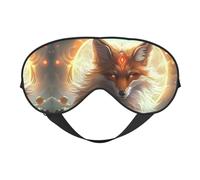 Masque de sommeil, renard mystique avec halo pour les yeux, masque de sommeil pour femmes et hommes, couvre-yeux occultant pour voyage/sommeil