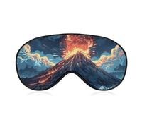 Masque de sommeil représentant un volcan, masque de sommeil pour les yeux, masque de sommeil pour femmes, hommes, masque de voyage réglable, masque de sommeil occultant, joli masque de sommeil