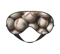 Masque de sommeil respirant avec imprimé balle de baseball pour l'extérieur, l'intérieur, le voyage, le camping, la méditation, le yoga, le travail