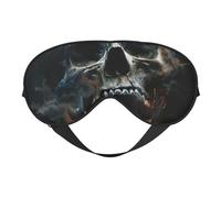 Masque de sommeil respirant avec imprimé crâne fantôme horreur, extérieur, intérieur, voyage, camping, méditation, yoga, travail