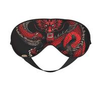 Masque de sommeil respirant avec imprimé dragon magique pour l'extérieur, l'intérieur, le voyage, le camping, la méditation, le yoga, le travail