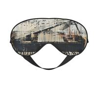 Masque de sommeil respirant avec imprimé partition de musique pour l'extérieur, l'intérieur, le voyage, le camping, la méditation, le yoga, le travail