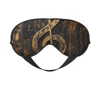 Masque de sommeil respirant avec imprimé symbole de musique pour l'extérieur, l'intérieur, le voyage, le camping, la méditation, le yoga, le travail