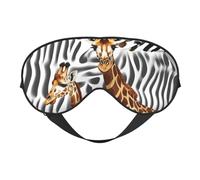 Masque de sommeil respirant avec imprimé zèbre et girafe pour l'extérieur, l'intérieur, le voyage, le camping, la méditation, le yoga, le travail
