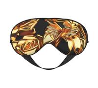 Masque de sommeil respirant avec motif rose doré pour l'extérieur, l'intérieur, les voyages, le camping, la méditation, le yoga, le travail
