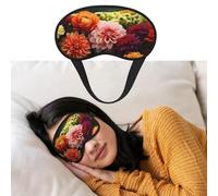 Masque de sommeil respirant bloquant la lumière - Belles fleurs - Masque de nuit doux et confortable - Pour homme et femme - Pour la sieste à la maison