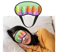 Masque de sommeil respirant bloquant la lumière, crème glacée arc-en-ciel dégradé de nuit, bandeau doux et confortable pour la nuit pour homme et femme pour la sieste à la maison