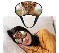 Masque de sommeil respirant bloquant la lumière - Joli petit animal - Bandeau doux et confortable pour la nuit - Pour homme et femme - Pour la sieste à la maison