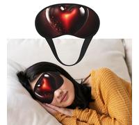 Masque de sommeil respirant bloquant la lumière - Masque de nuit en forme de cœur doux et confortable - Pour homme et femme - Pour la sieste à la maison