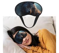Masque de sommeil respirant bloquant la lumière - Masque de sommeil fantaisie loup - Doux et confortable - Pour homme et femme - Pour la sieste à la maison