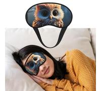 Masque de sommeil respirant bloquant la lumière - Motif chouette - Doux et confortable - Pour homme et femme - Pour la sieste à la maison
