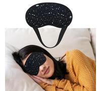 Masque de sommeil respirant bloquant la lumière, motif constellations et étoiles, bandeau doux et confortable pour la sieste à la maison