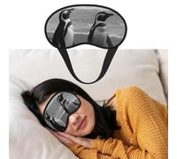 Masque de sommeil respirant bloquant la lumière - Pingouin debout sur la plage - Bandeau doux et confortable pour la nuit - Pour homme et femme - Pour la sieste à la maison