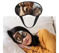 Masque de sommeil respirant bloquant la lumière pour chats et chiens - Bandeau doux et confortable pour la nuit - Pour homme et femme - Pour la sieste à la maison