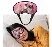 Masque de sommeil respirant bloquant la lumière pour chiens et chats - Bandeau doux et confortable pour la nuit - Pour homme et femme - Pour la sieste à la maison