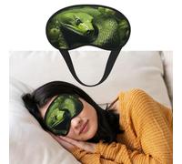 Masque de sommeil respirant bloquant la lumière - Serpent vert sur les arbres - Bandeau doux et confortable pour la nuit - Pour homme et femme - Pour la sieste à la maison