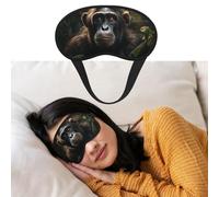 Masque de sommeil respirant bloquant la lumière Singe dans la jungle Masque pour les yeux doux et confortable pour la nuit pour homme et femme